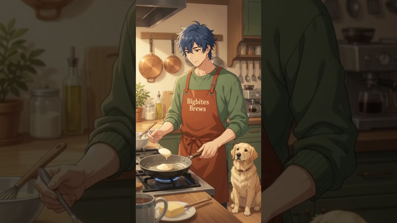 Strawberry Cream Pancake Stack #CookingAnime  #CozyCooking #Foodie #BreakfastIdeas #CafeVibes