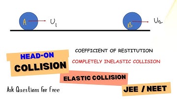 What is Head-on Collision | Coefficient of Restitution |Elastic Collision | JEE & NEET Physics