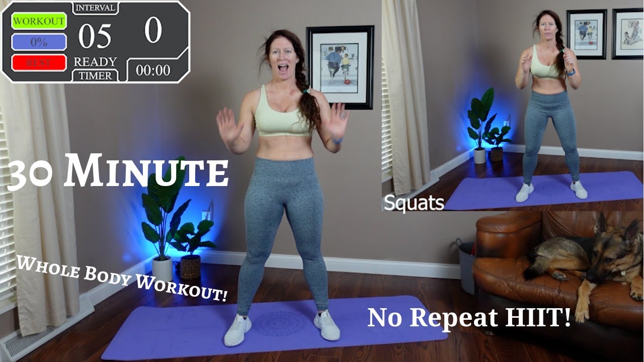HIIT 30 Minute Full Body Workout No Repeat #6 - YouTube