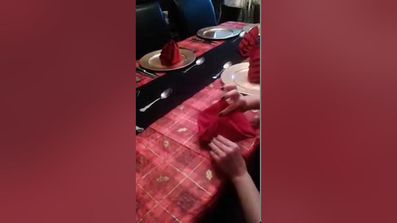 How to make Christmas Tree Napkins YouTube