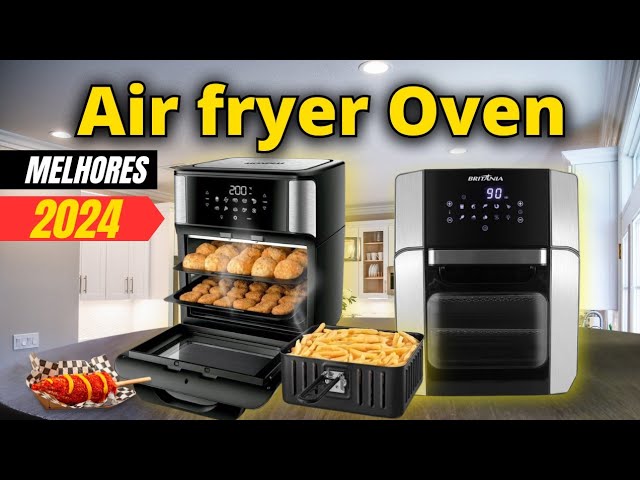 Freidora de aire, horno freidora de aire de 12 L (12.7 cuartos de galón)  con función de asador, horno caliente eléctrico 10 en 1 con 8 accesorios de