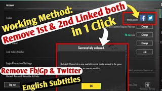 Remove Facebook Twitter or Any Social Links with 1 Click | How to Remove 1st & 2nd from Pubg Account