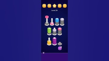23 Level Nut sort🔩🗜️#walkthrough #gameplay #shorts #all #playing#android #plaing playing Gamer
