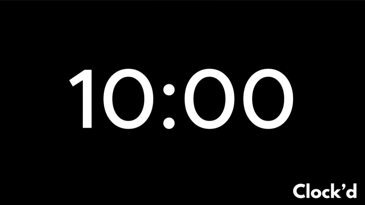 10 Minute Timer | Dark Mode | Clock'd