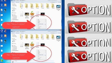 windows 7 /8/10 New folder options missing