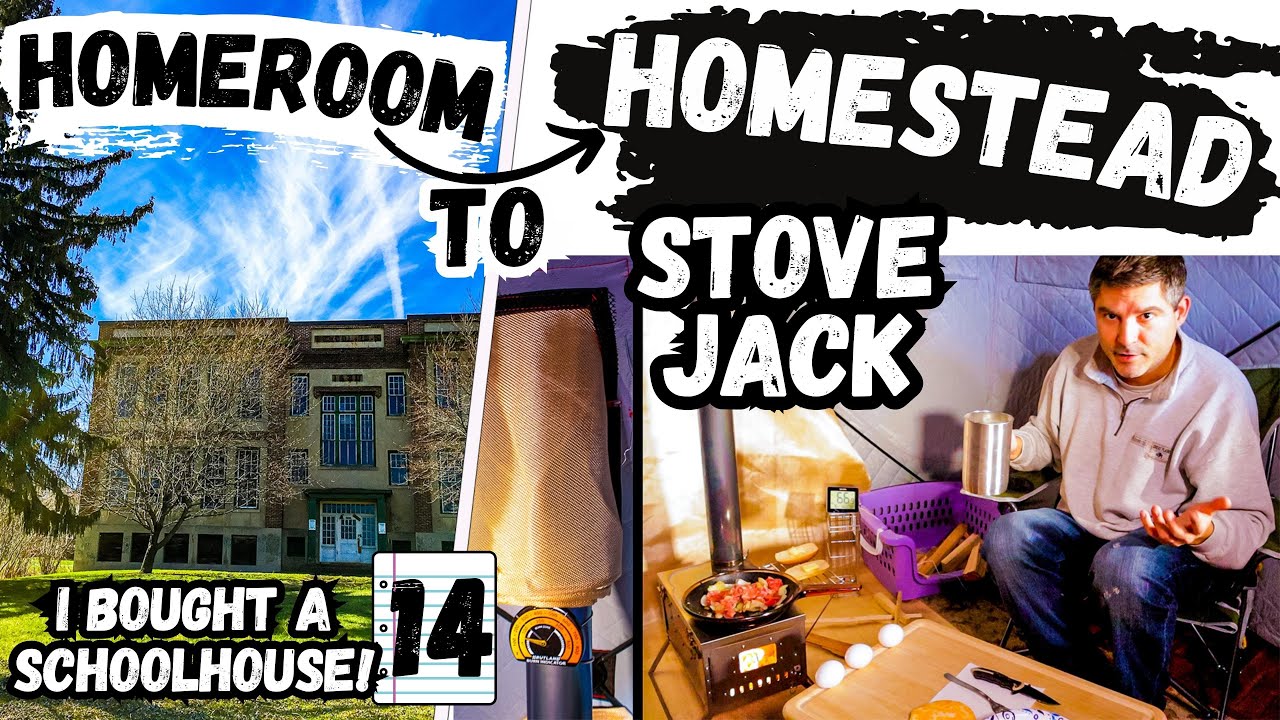Transforming an Old Schoolhouse DIY Wood Stove Setup for OffGrid