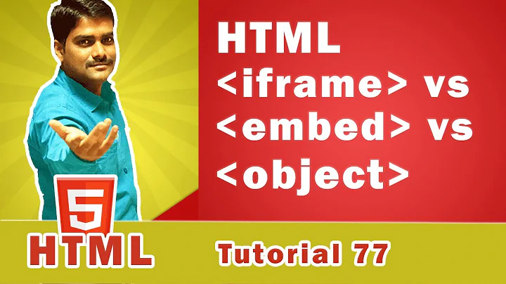 HTML iframe Tag | HTML object Tag | HTML embed Tag | Which one is Better to use - HTML Tutorial 77