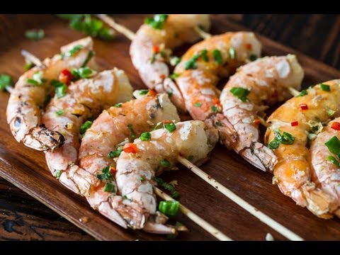 Chinese Grilled Shrimp Recipe - YouTube