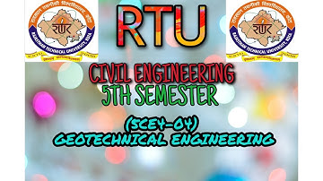 B.TECH |Nov.2019|5th Sem📄Geotechnical Engineering📄C.E. Branch| RTU