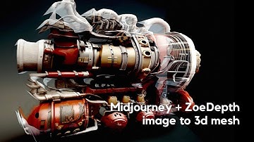 Midjourney Image into 3D using ZoeDepth - Deep Learning Depth Estimation
