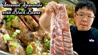 How Chinese Chef Cooks Steamed Spareribs with Black Beans (Cantonese Dim Sum Style)