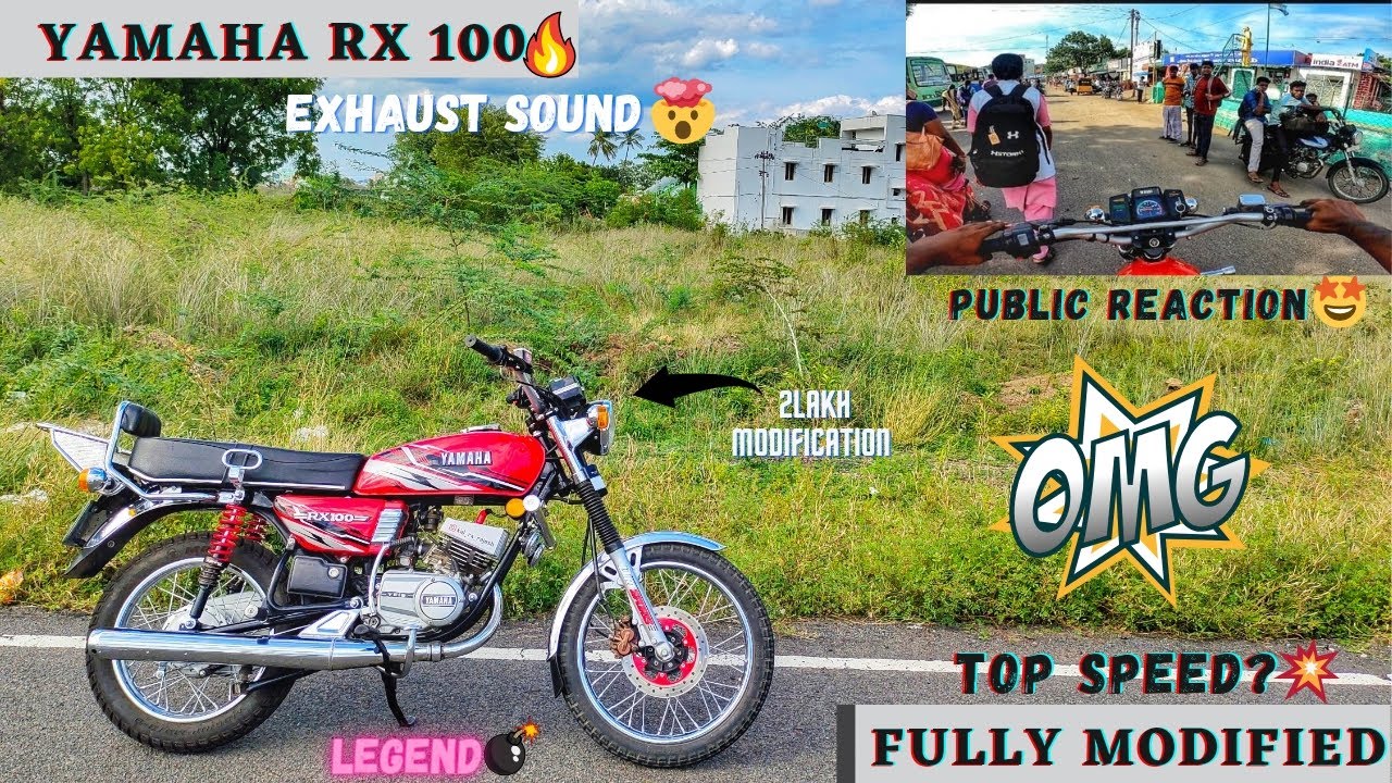 Day With Legend Rx100😈/Crazy Public Reaction🤣/Extreme Loud Exhaust😱/Ultimate Power💪/Modified Rx100❣️