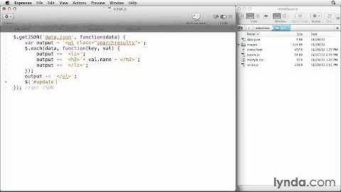 04 02 Отправка данных JSON на страницу (Lynda.com - js and AJAX)