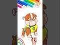 PAW Patrol Rubble | Rubble PAW Patrol Simple Drawing 🌈🐶 #shorts #pawpatrol #drawing
