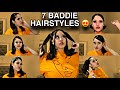 7 EASY BADDIE HAIRSTYLES ON SHORT HAIR (tutorial)