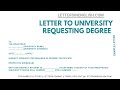Request Letter for Degree Certificate – Degree Certificate Application Letter
