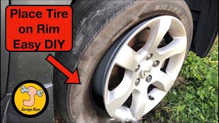 How To Put Tire On Rim DIY  Life Hack