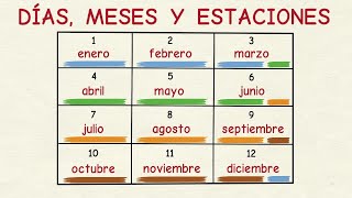 Learn Spanish: Days, months and seasons (basic level)