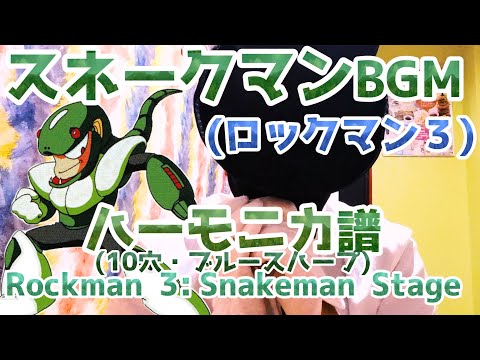 ロックマン史上最もカッコいい曲 スネークマン ステージのbgm をハーモニカで吹くための動画 Snake Man Mega Man Harmonica Tab Youtube