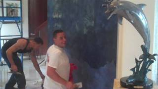 Venetian Plaster Application of Sapphire by Firenzecolor