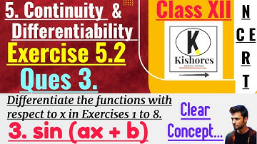 Exercise 5.2 Class 12 Maths Q3. | #differentiation |