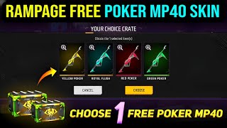 CLAIM FREE POKER MP40 FREE REWARDS ? FREE FIRE NEW EVENT ? STORE GAMING
