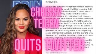 CHRISSY TEIGEN QUITS TWITTER ?! #chrissyteigen #johnlegend #twitter