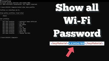 Find all Wi-Fi passwords with only 1 command | Show all Wifi Password | Windows 10/8/7