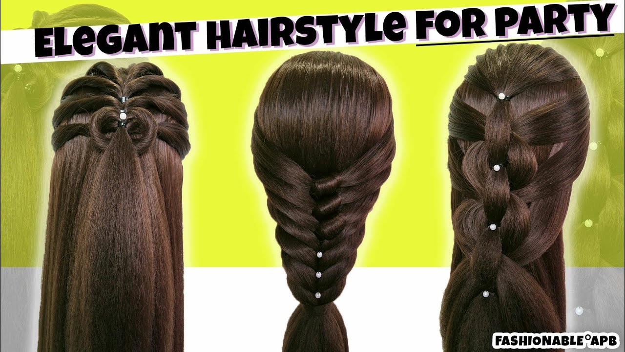 4 Elegant Hairstyle For Party Easy Girls Hairstyles Cute Hairstyle