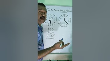 Mirror Image of Time in Clock. Competitive Exam Question PSC Previous Question Find the Mirror image