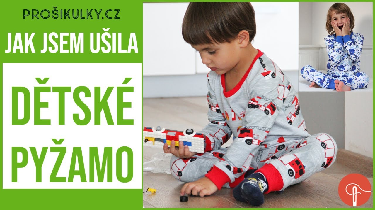 Střih na dětské pyžamo (+ video návod) - velikosti 80 - 164 - Prošikulky.cz  - Prošikulky.cz