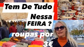 FIM DE ANO NA FEIRINHA DE LEIRIA/PORTUGAL Como comprar roupas COM 3 euros? #4k #2022