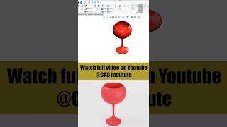 Wine Glass design in SOLIDWORKS #solidworks #tutorial #phonk #slowedandreverb  #openscad #solidcad