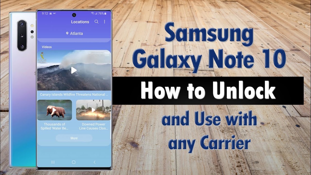 How To Unlock Samsung Galaxy Note 10 - Youtube