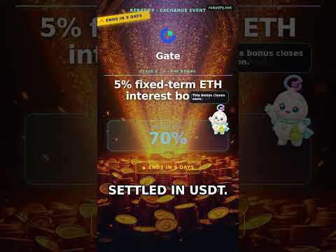 Bonus Penghasilan ETH Gate: Pool 100.000 USDT, 5% Jangka Tetap #Shorts