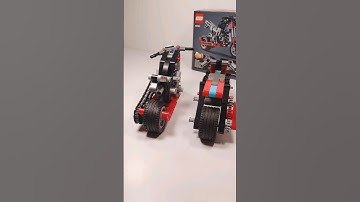 Adventure Bike (42132) vs Stunt Show Truck & Bike (42106) #shorts @SPEEDBrickBuild