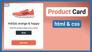 Create Product Card Using HTML & CSS