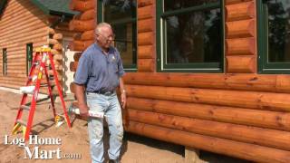 Log Home Staining and Caulking - How to - LogHomeMart.com