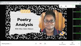 Micro Teaching- Poetry Analysis