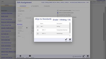 TylerSIS - Adding Standards to an Existing Assignment