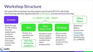 Intro To AP CS A Workshop