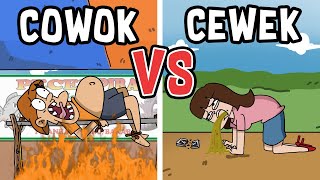 Kocak Cewek Vs Cowok Saat Makan Di Warung Kartun Acing Lucu Funny Cartoon