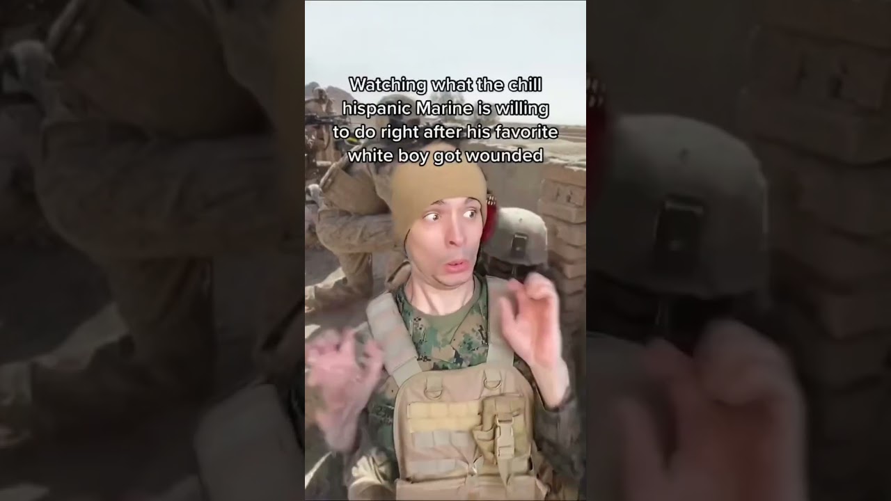 The Hispanic marine is always best friends with the whitest marine 😭😂