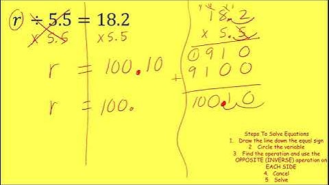Lesson 4-5 Solve Equations With Rational Numbers