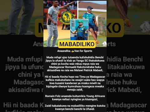 Benchi La Ufundi Yanga Kubadilika Folz Haondoki Kocha Mpya Akiajiriwa Itakuwa Hivi 