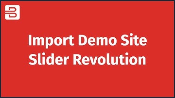 Bizix - Import Demo Slider Revolution