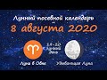 [8 августа 2020] Лунный посевной календарь огородника-садовода