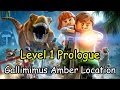 LEGO Jurassic World - Level 1 "Prologue" Gallimimus Amber Location