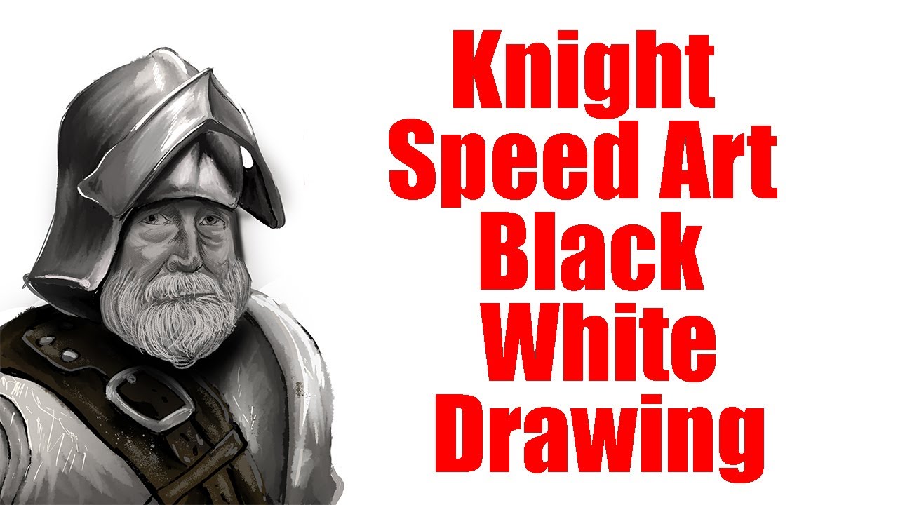 Knight Speed Art | Black & White Drawing