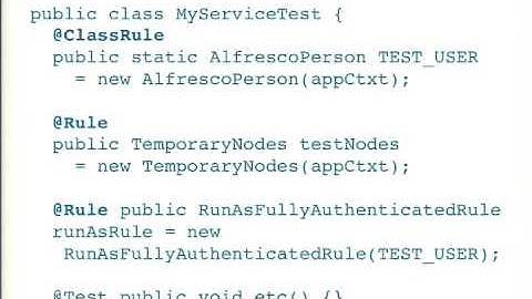DevCon 2012: Lightning talk: Alfresco and JUnit Rules, Neil McErlean